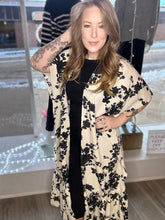 Load image into Gallery viewer, Ivory Floral Boho Long Kimono