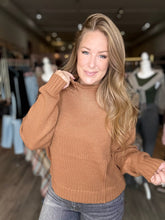 Load image into Gallery viewer, Camel Mock Neck Sweater