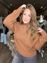 Load image into Gallery viewer, Camel Mock Neck Sweater