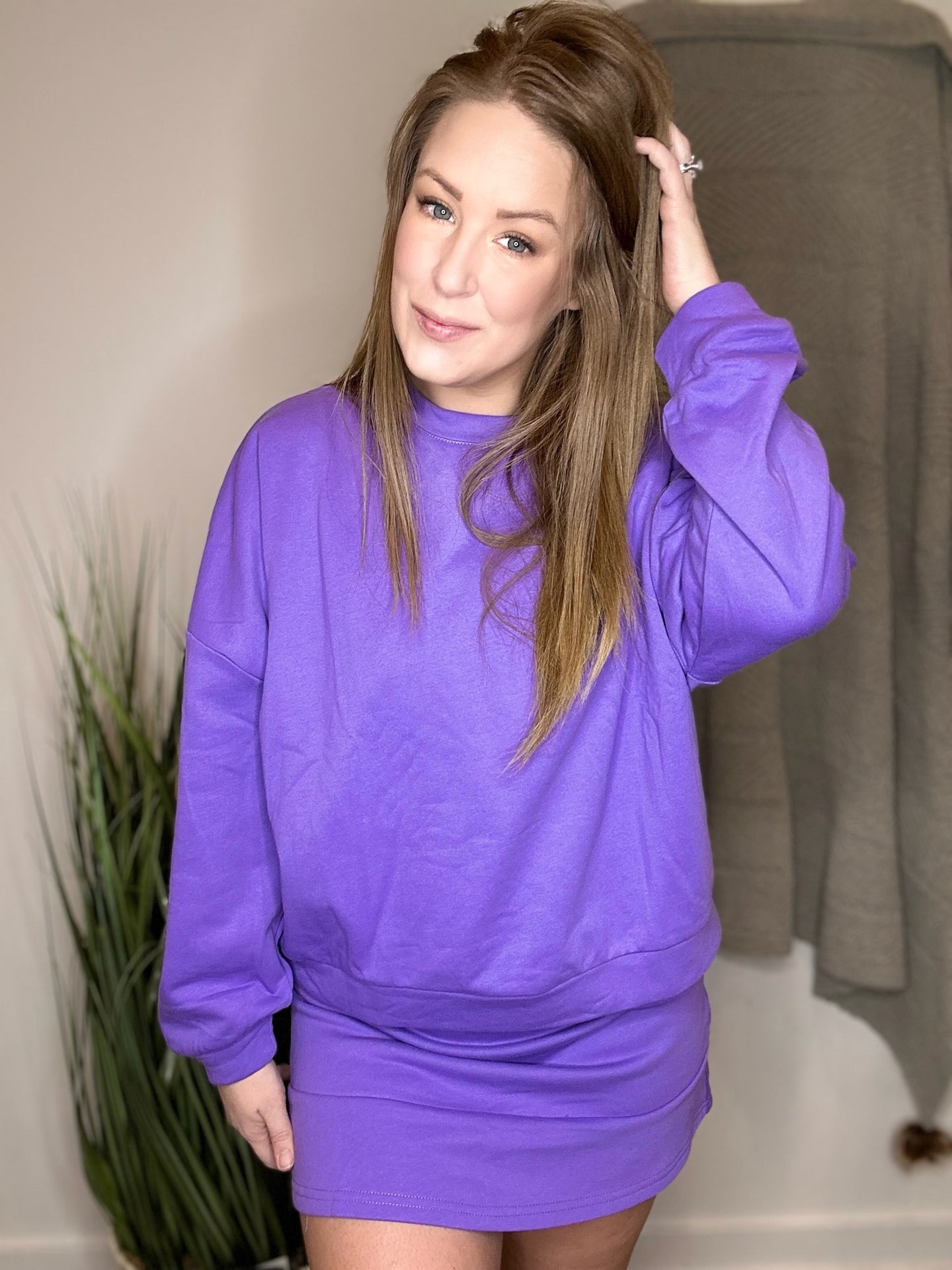 Purple Crewneck Sweatshirt