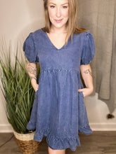 Load image into Gallery viewer, Denim Washed Baby Doll Dress