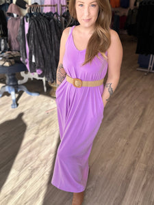 Lilac Cami Pocketed Maxi Dress
