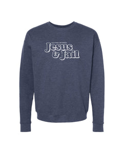 Heather Series Jesus & Jail Denim Crewneck Sweatshirt