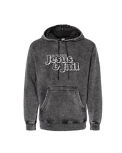 Load image into Gallery viewer, Heather Series Jesus &amp; Jail Black Hoodie