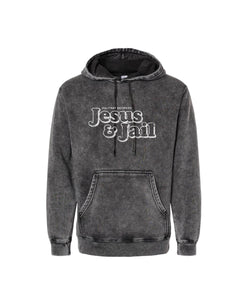 Heather Series Jesus & Jail Black Hoodie