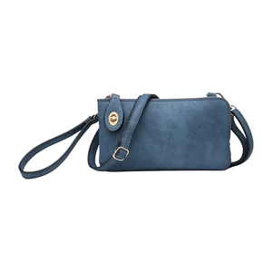 Indigo Twist Lock Hand Bag