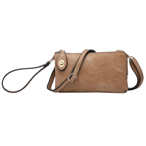 Brown Twist Lock Hand Bag