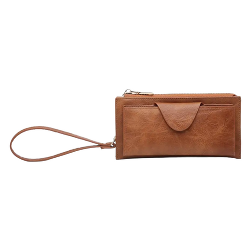Brown RFID Wallet Wristlet