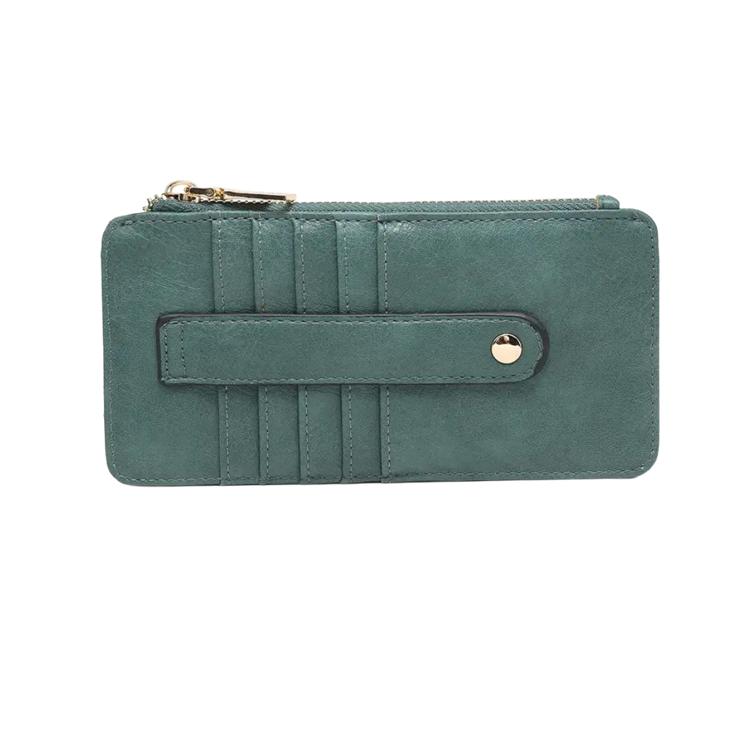 Teal Slim Card Holder Wallet