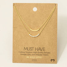Load image into Gallery viewer, Silver Layered Bar Necklace