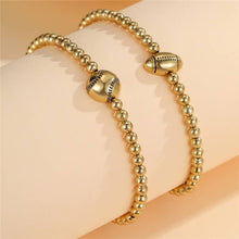 Load image into Gallery viewer, Football Gold Game Day Bracelet