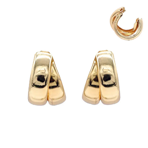 Gold Double Hoop Earrings