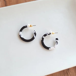 Black Mini Hoops