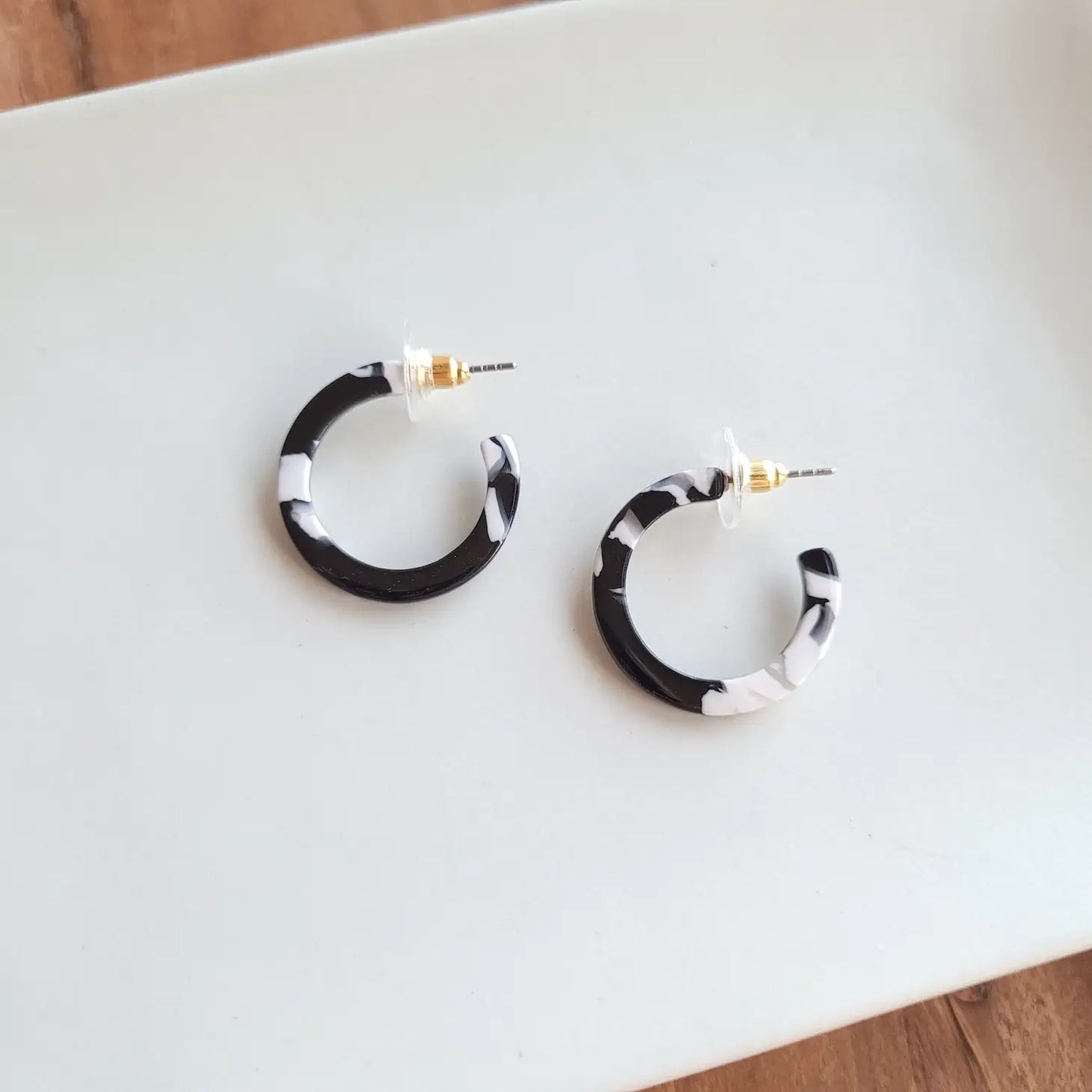 Black Mini Hoops