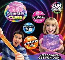 Load image into Gallery viewer, Fun Doh Squish &amp; Squeeze Sparkle Cube Fidget Toy