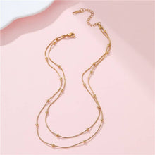 Load image into Gallery viewer, 18K Gold Layered Ball Chain Necklace