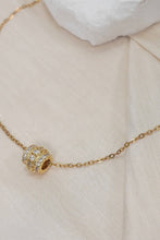 Load image into Gallery viewer, 18k Gold Graded Rhinestone Barrel Necklace
