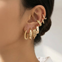 Load image into Gallery viewer, Silver Assorted Hoop Earrings Set