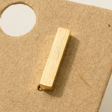 Load image into Gallery viewer, Silver Dipped Mini Bar Earrings