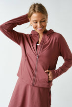 Load image into Gallery viewer, Rosewood Zip-Up Hooded Jacket