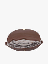 Load image into Gallery viewer, Chocolate Foldover Crescent Crossbody