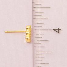 Load image into Gallery viewer, Gold Dipped Triple Stud Earrings