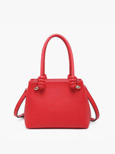 Load image into Gallery viewer, Cherry Red Classic Satchel Handbag