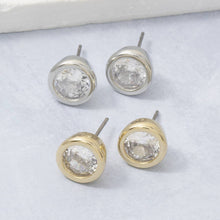 Load image into Gallery viewer, Silver Dipped Round Studs