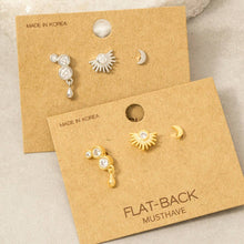 Load image into Gallery viewer, Mixed 3Pc Gold Dipped Flat Back Set