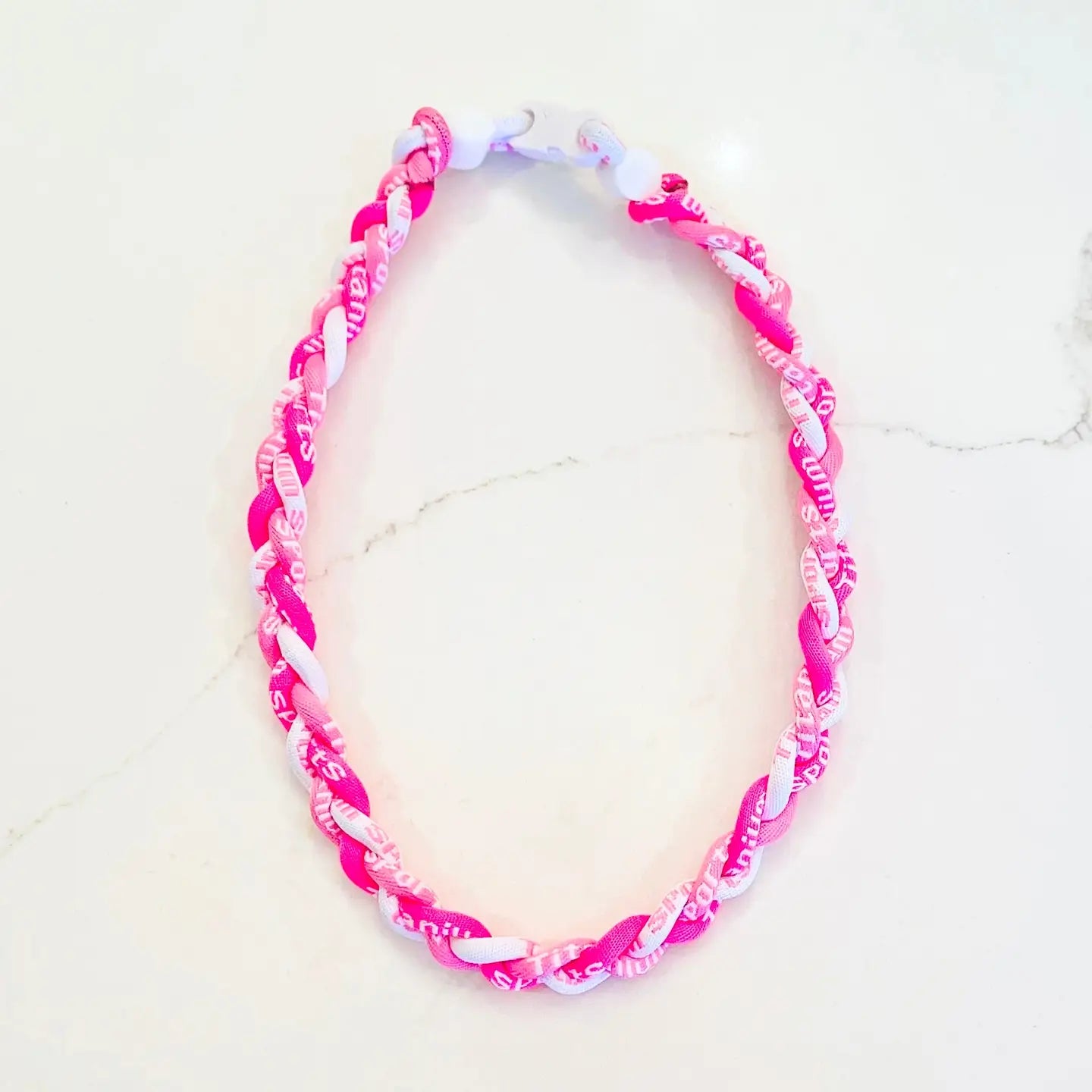 Hot Pink & Light Pink Sports Necklace