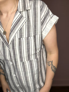 Charcoal Striped Dress