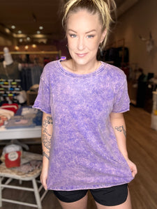 Vintage Purple Short Sleeve Top