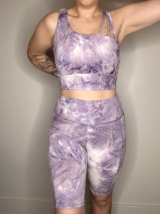 Purple Mixed Print Athletic Set