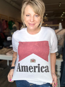 White Branded America Graphic Tee
