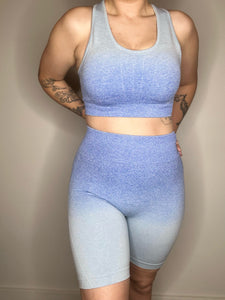 Blue Ombre Seamless Athletic Set