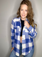 Load image into Gallery viewer, Blue Plaid Button Down Long Sleeve