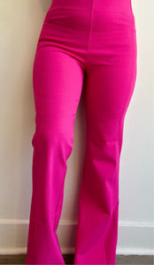 Hot Pink Flared Dress Pants