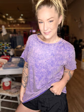 Load image into Gallery viewer, Vintage Purple Short Sleeve Top