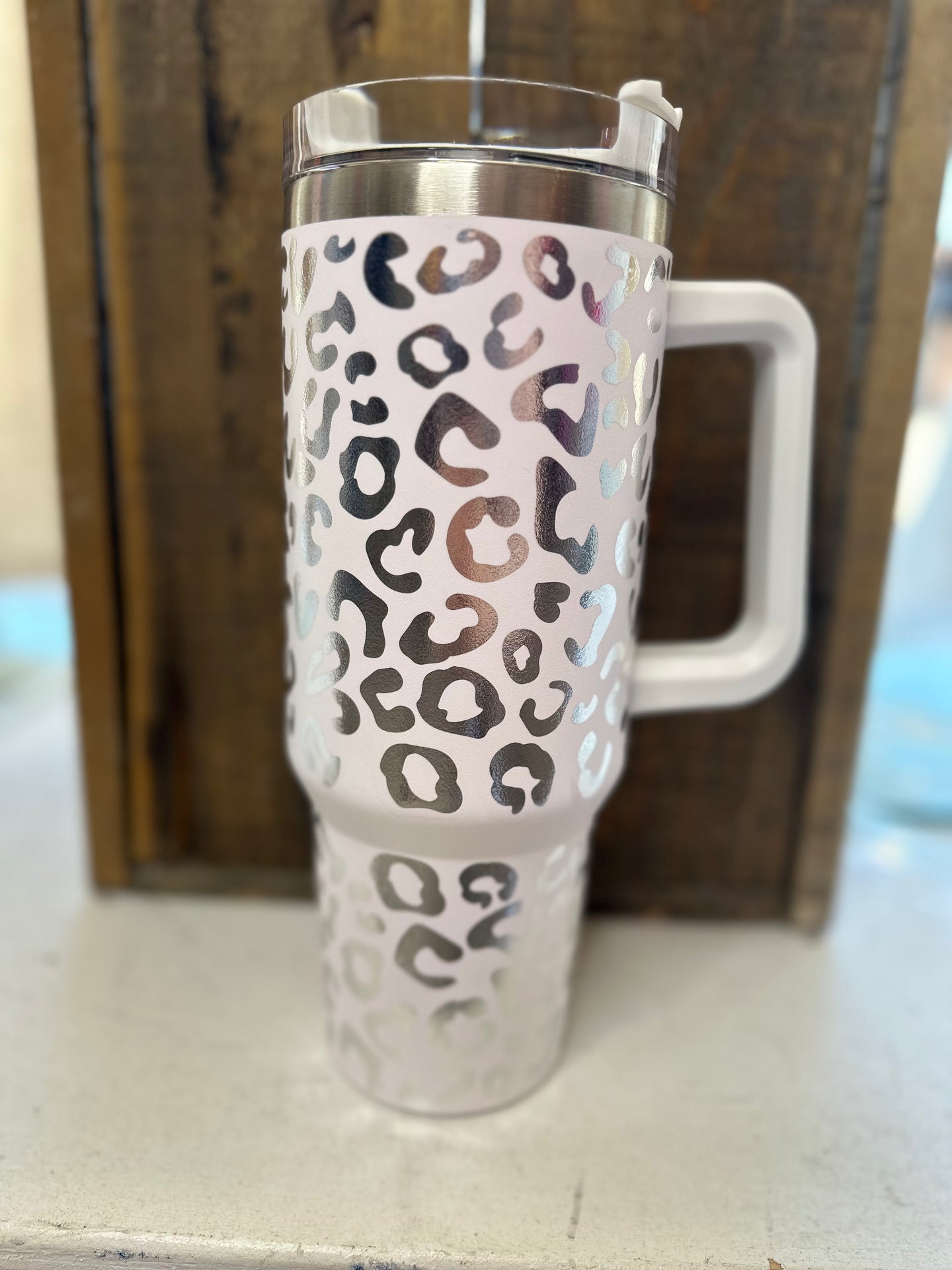 White Printed 40 oz Tumbler