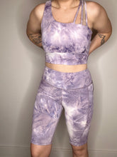 Load image into Gallery viewer, Purple Mixed Print Athletic Set