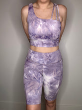 Load image into Gallery viewer, Purple Mixed Print Athletic Set