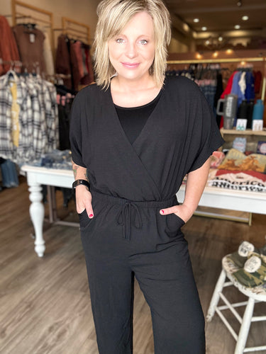 Black Dolman Sleeve Jumpsuit