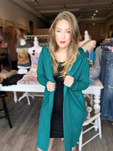 Load image into Gallery viewer, Turquoise Hoodie Cardigan