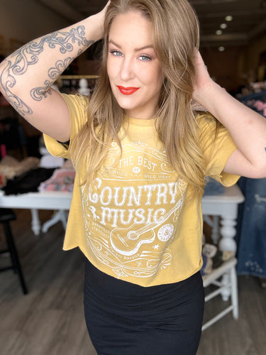 Mustard Country Music Graphic Tee