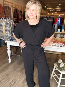 Black Dolman Sleeve Jumpsuit