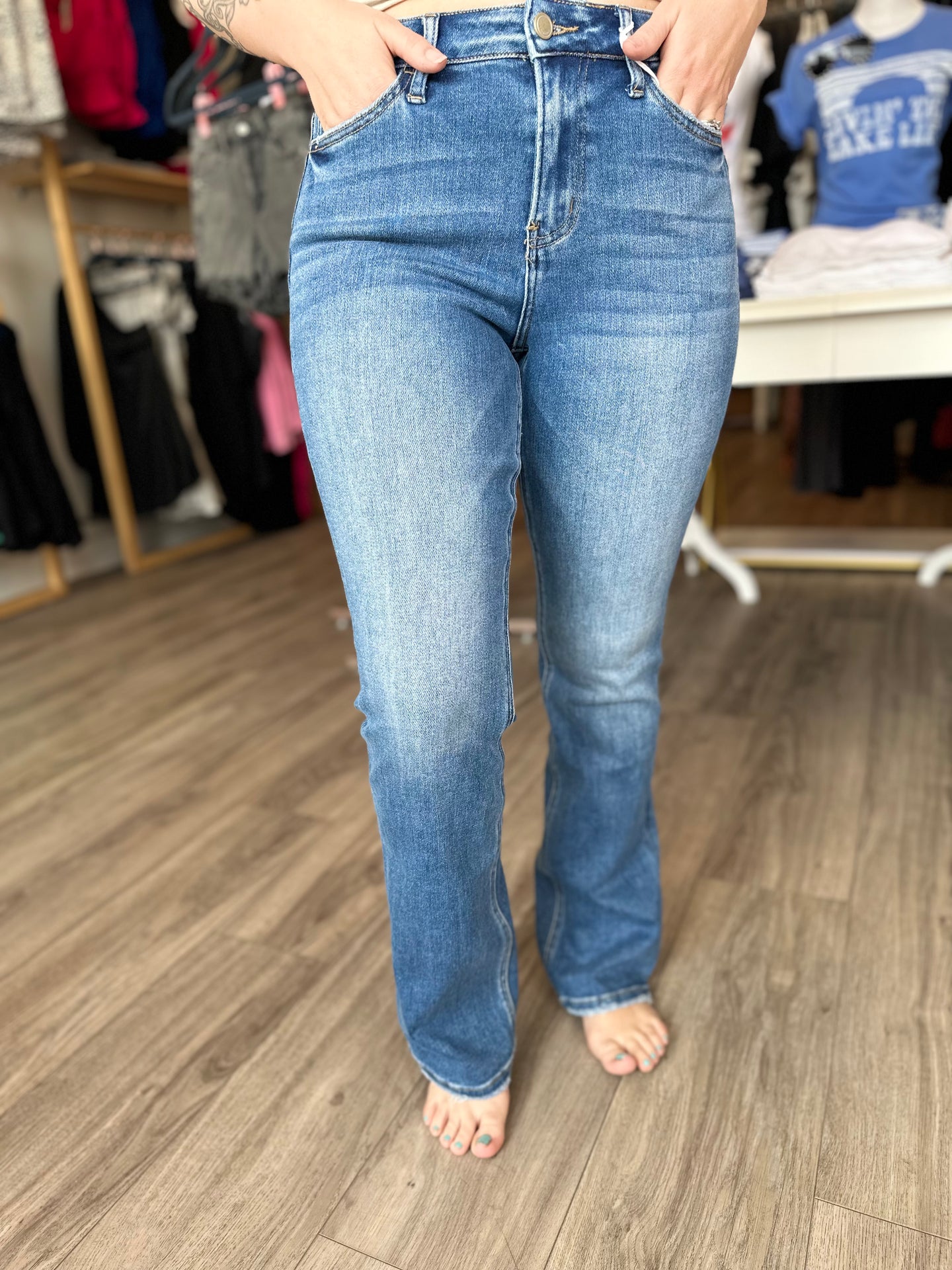 Vervet High Rise Slim Bootcut Jeans