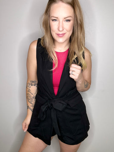 Black Blazer Vest