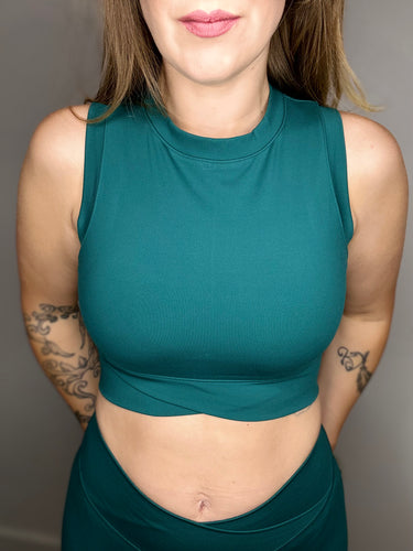 Turquoise Crossover Active Top