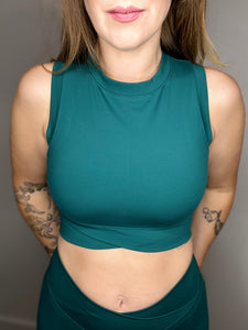 Turquoise Crossover Active Top