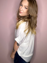 Load image into Gallery viewer, White Collared Short Sleeve Blouse